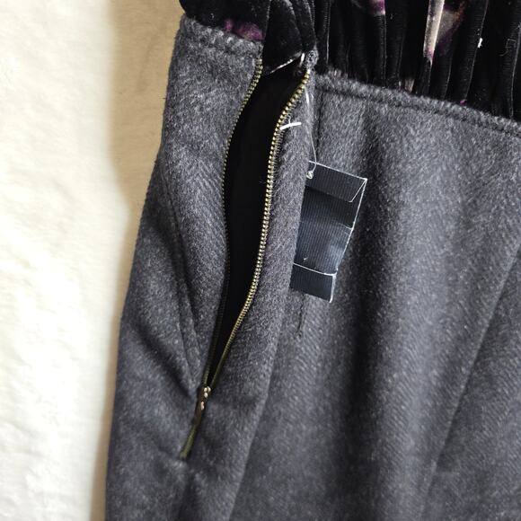 Rachel Roy Sz10 NWT Wool Cashmere blend Crossed Velvet Top n Skirts. Warm Office - Picture 11 of 16